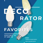 Social Media graphic for our most popular bulb types for decorators and installers