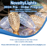 Social media image for the 2024 pre-order season at Novelty Lights - Photoshop