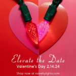 Email and social media design promoting Valentines day-themed lighting - Photoshop