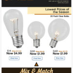 End of Summer Sale - Mix & Match Bulbs and Stringers Email for Novelty Lights