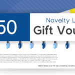 A gift voucher created for Novelty Lights' customer appreciation event