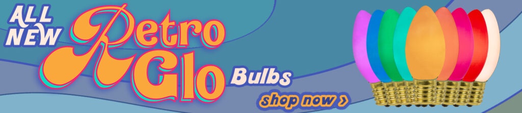 homepage banner for Novelty Lights new RetroGlo bulbs